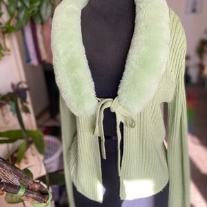 Wild fable fuzzy neck cardigan size XL